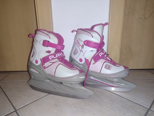 Schlittschuhe weiß rosa pink - schlittschuhe, weiß/rosa/pink