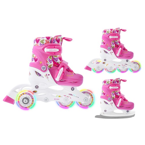 Set 3in1 inliner rollschuhe - 3in1,