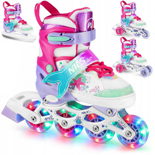Inlineskates 4in1 led - 4in1, kinder